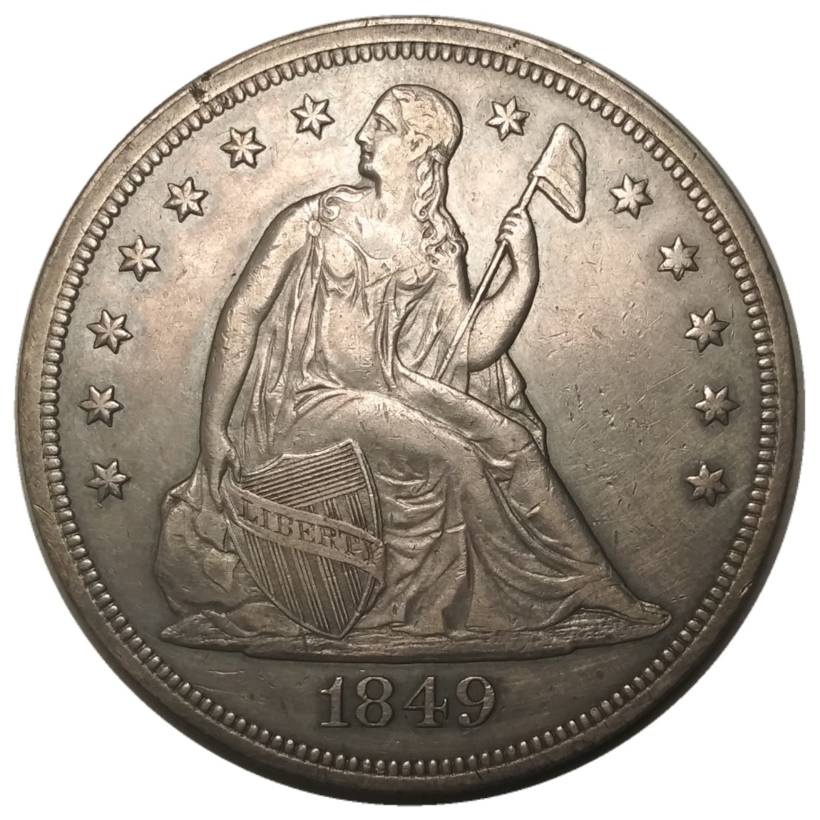 1849-$1-Liberty-Seated-Silver-Dollar